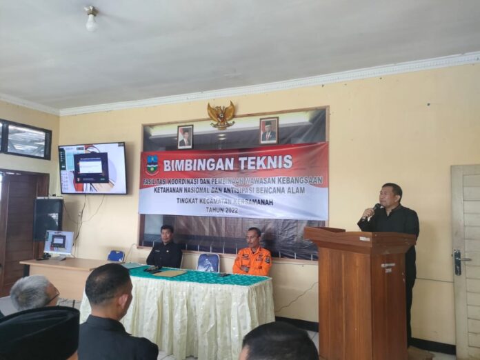 Kecamatan Kersamanah melakukan bimtek wawasan kebangsaan dan antisipasi bencana alam