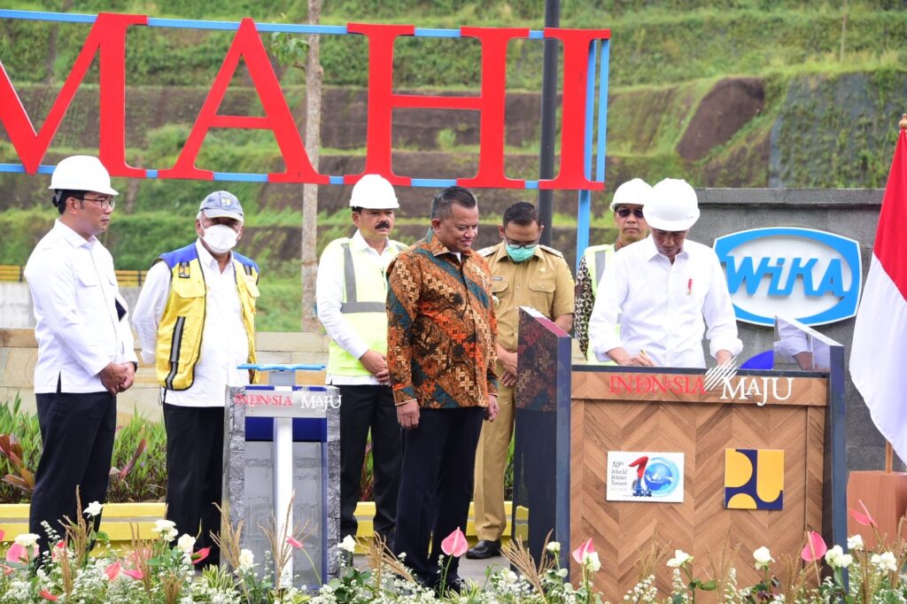 Bendungan Ciawi di Kabupaten Bogor dibangun untuk mengurangi banjir di Jakarta