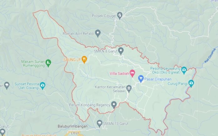 Peta Kecamatan Selaawi dari google maps