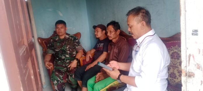 Babinsa, Bhabinkamtibmas, Kelurahan dan Dinsos, berunding untuk memulangkan Sendi