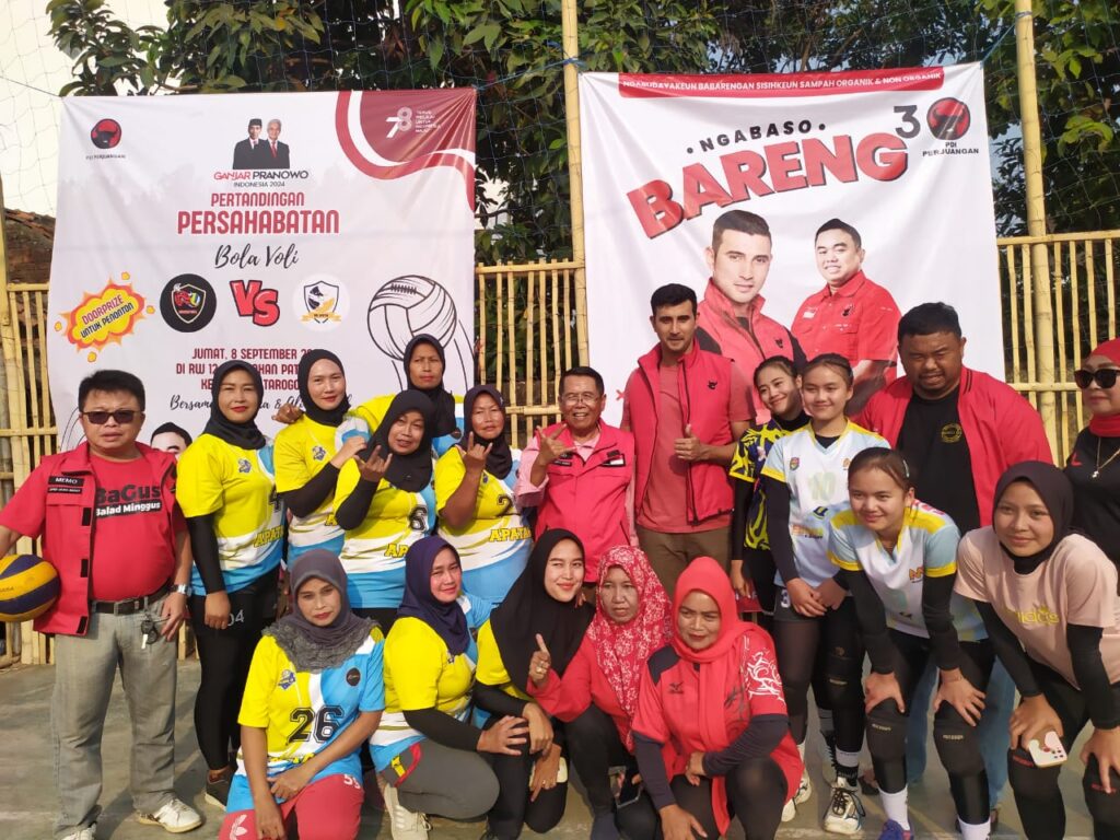 Yudha Puja Turnawan bersama Ali Syakieb dan Memo Hermawan mengadakan lomba bola boli dan NGabakso