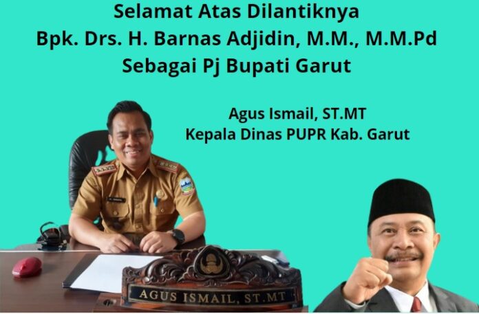 Kepala Dinas PUPR Kabupaten Garut menyampaikan selamat atas dilantiknya Pj Bupati Garut