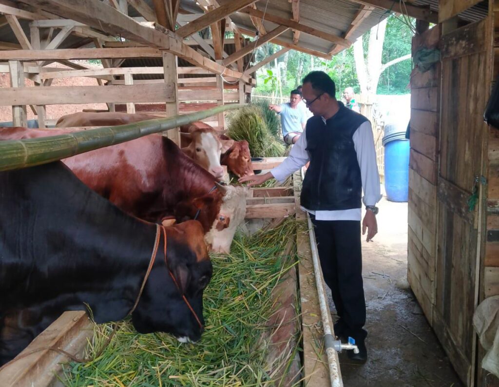 Deden Munawar Sekmat Malangbong melakukan monitoring dan evaluasi di desa