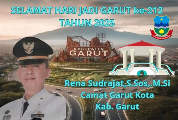 Camat Garut Kota Rena Sudrajat,S.Sos.,M.Si mengucapkan selamat HARI JADI GARUT ke-212