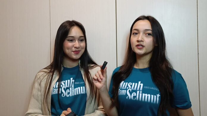 Yasmin dan Megan menceritakan pengalaman mereka ketika menyaksikan Special screening film Musuh Dalam Selimut di Bioskop Ramayana Garut XXI,